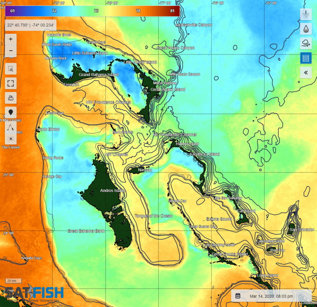 Bahamas Fishing Map