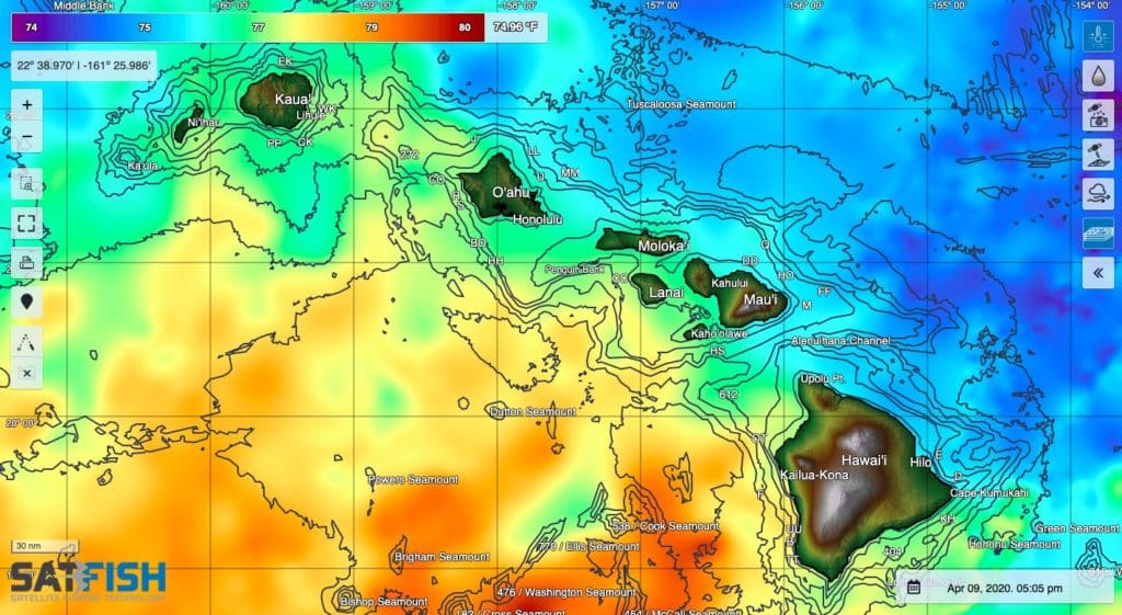 Hawaii Offshore Fishing Maps