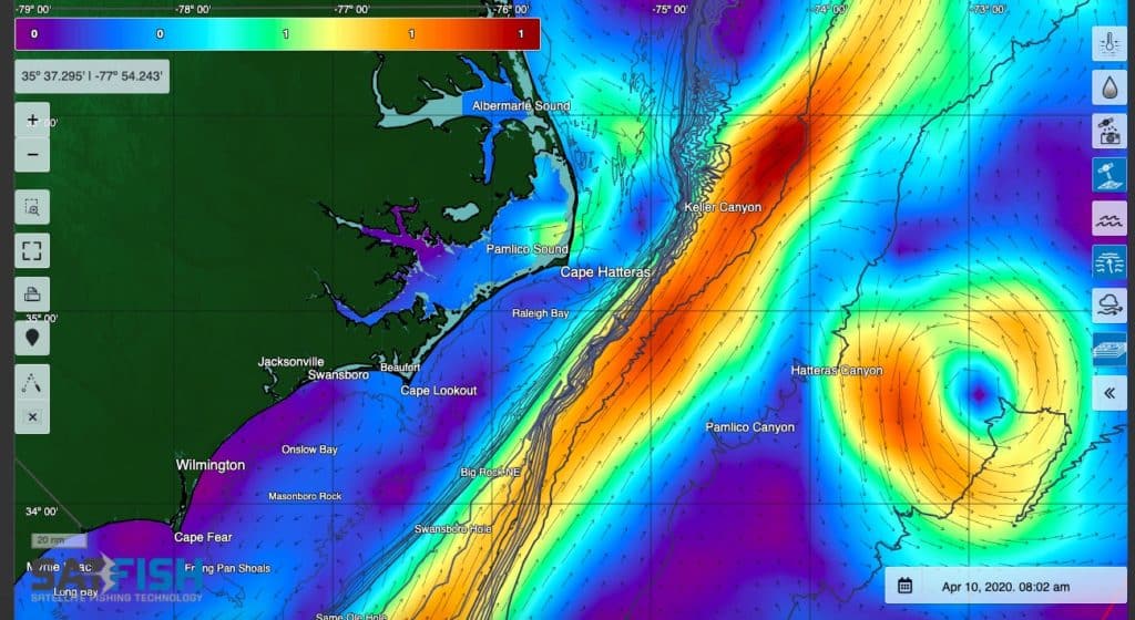 North Carolina Outer Banks Offshore Fishing Maps